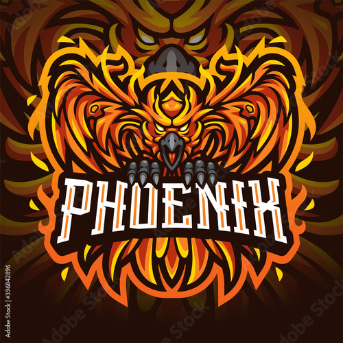 Phoenix esport mascot logo design