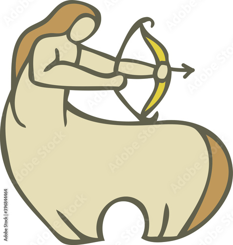 zodiac sign sagittarius illustration centaur with bow