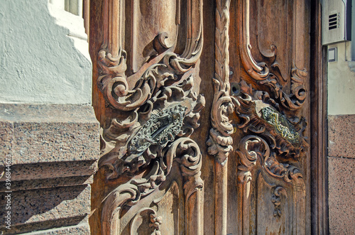 Beaiful old handmade door photo