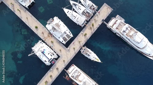 Beautiful marina bay with boats