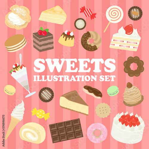 スイーツのイラストセット