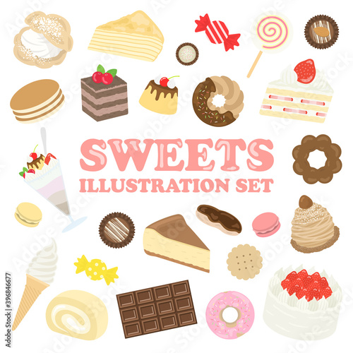 スイーツのイラストセット