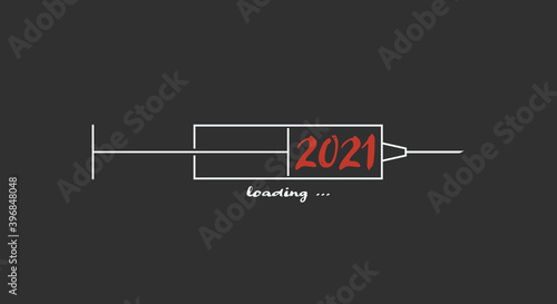 Illustration pour la nouvelle année 2021