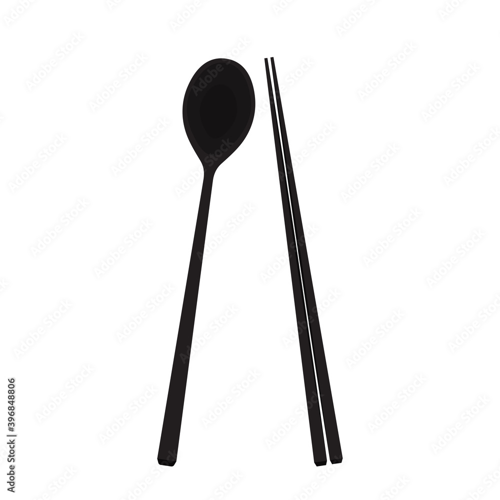 Chopsticks and spoon vector. chopsticks white background. wallpaper. free space for text. Chopsticks and spoon vector. chopsticks white background. wallpaper. free space for text.