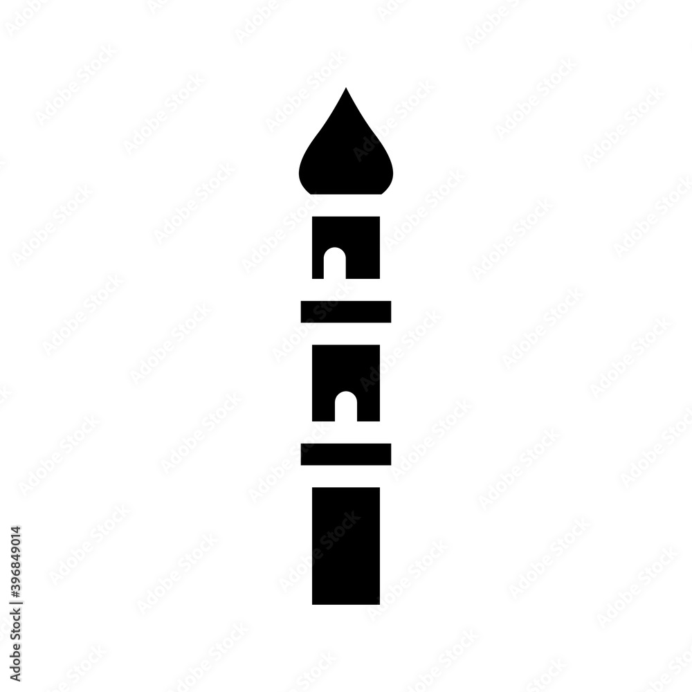 minaret tower glyph icon vector illustration black minaret tower glyph icon vector illustration black