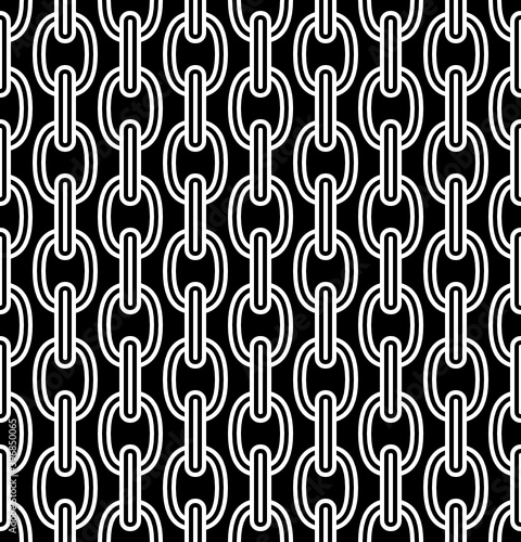 Vector geometric seamless pattern. Modern geometric background. Repeating geometric pattern with chain.