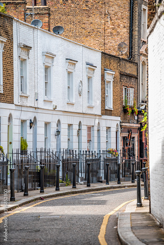 Photography Red and which brick architecture row townhouses in Victorian or Edwardian style