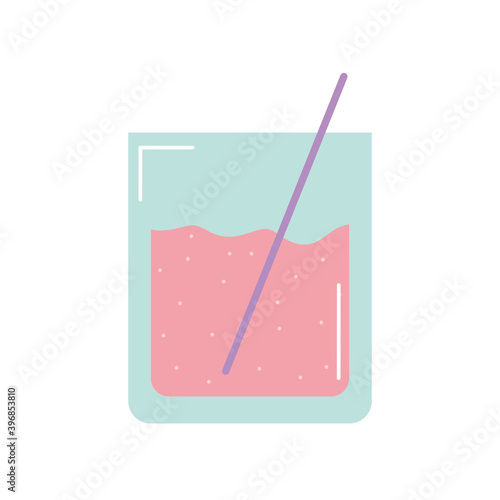 drink glass for party on white background