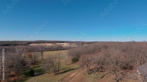 Rural America Fly Over Farms