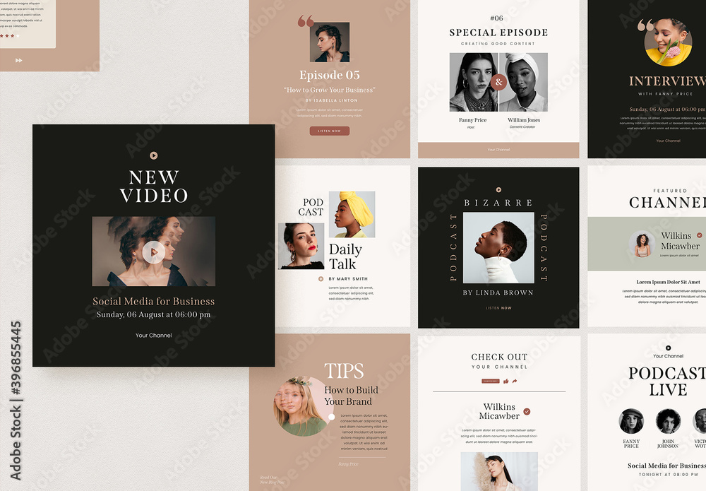 Influencer Social Media Post Layout Stock Template | Adobe Stock