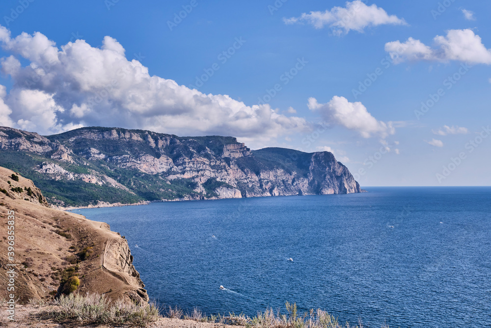 View of Cape Aya, the vicinity of Balaklava, Sevastopol, Crimean peninsula, Russia.