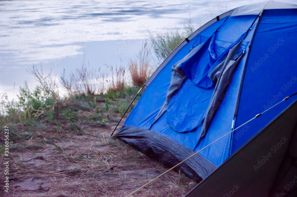  rest tent. tent by the river. rest by the river