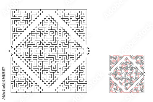 Set of maze games for children and adults. Need to get through every labyrinth. Solution included. 