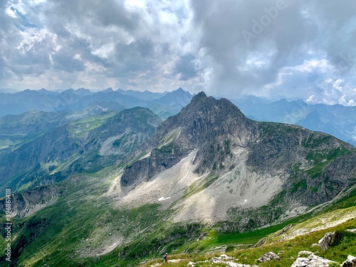 mountain landscape with clouds  Alps