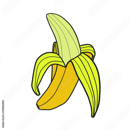 banana isolated on white