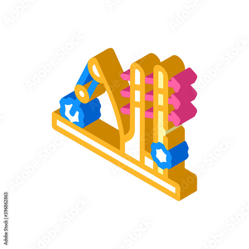 arrow thrower isometric icon vector illustration color