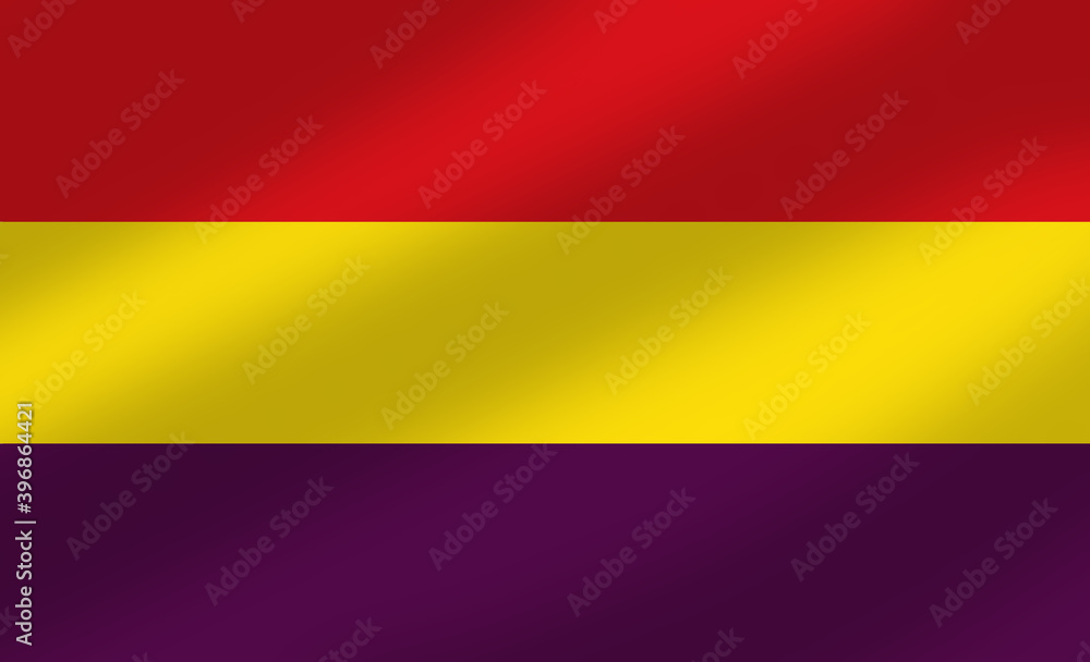 Naklejka premium Republican Flag “tricolor” of Spain , symbol of the historical and political conflict in Spain
