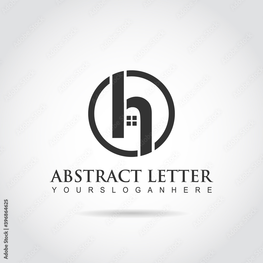 Abstract letter H logo. Building and Real estate logo. Vector illustration eps.10 Abstract letter H logo. Building and Real estate logo. Vector illustration eps.10