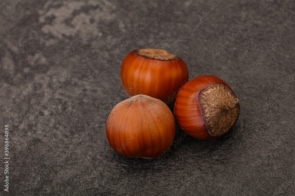 Hazelnut heap isolated over background Hazelnut heap isolated over background