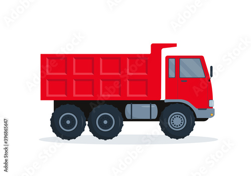 Dump truck. Big heavy car tipper. © Елена Истомина