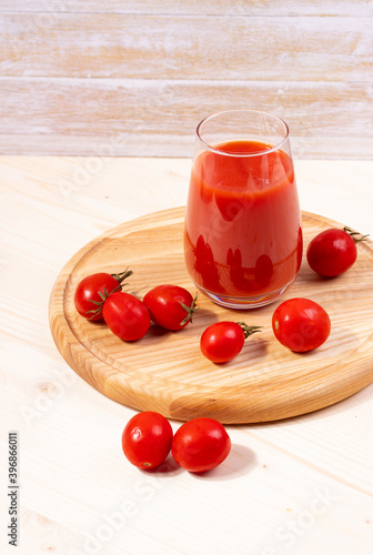 fresh red tomato juice