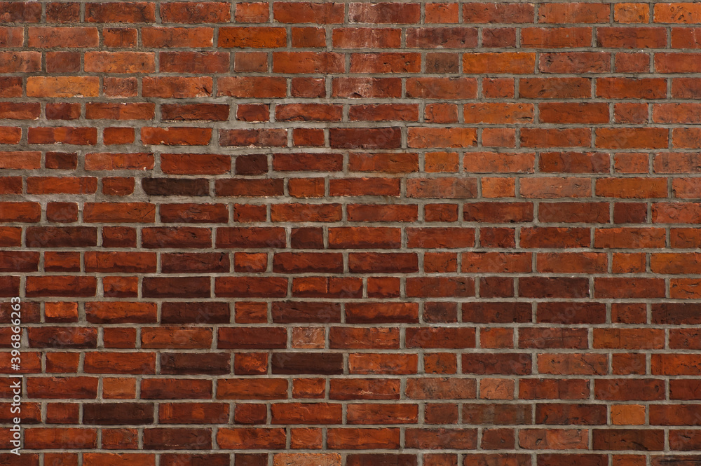 close-up of a brick wall. brick background close-up of a brick wall. brick background