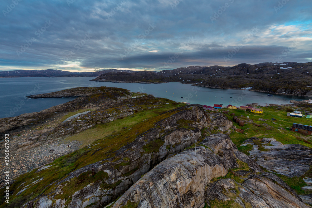 Beautiful arctic summer landscape on Barents sea Beautiful arctic summer landscape on Barents sea