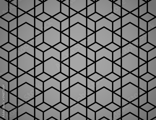 The geometric pattern with lines. Seamless vector background. Black and gray texture. Graphic modern pattern. Simple lattice graphic design