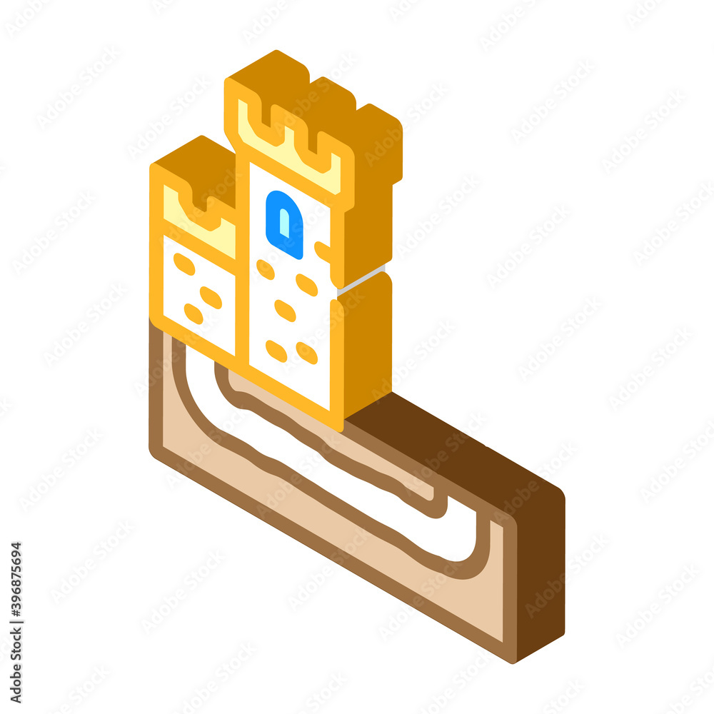 secret tunnel of castle isometric icon vector illustration secret tunnel of castle isometric icon vector illustration