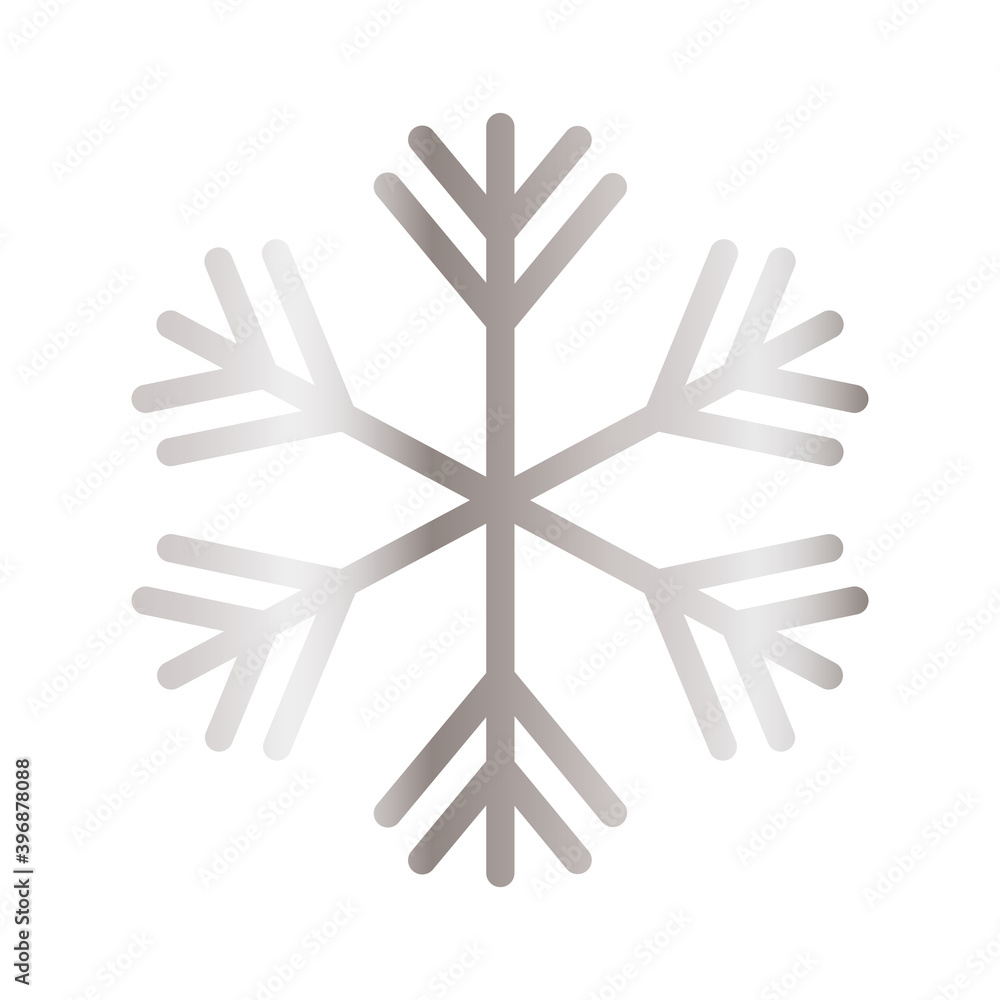 snowflake of color light gray in white background snowflake of color light gray in white background