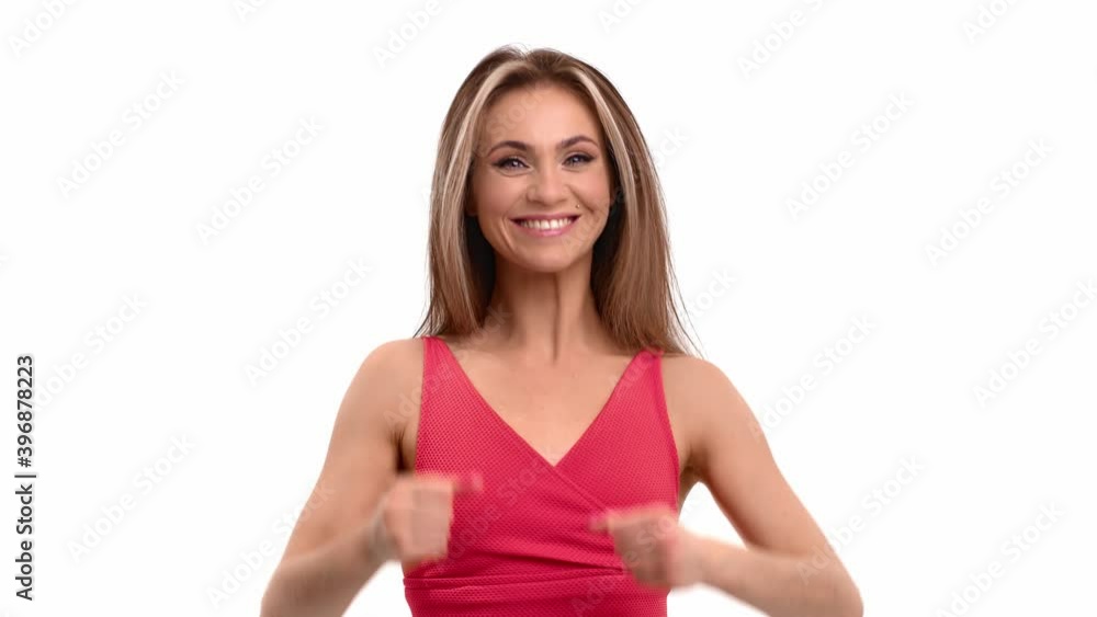 Portrait of happy woman get well taking off medical protective mask. 4k Dragon RED camera Portrait of happy woman get well taking off medical protective mask. 4k Dragon RED camera