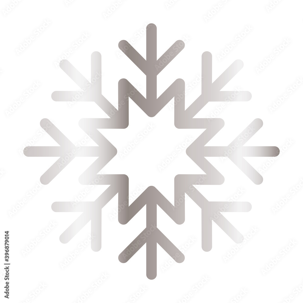 snowflake of color gray over white background snowflake of color gray over white background