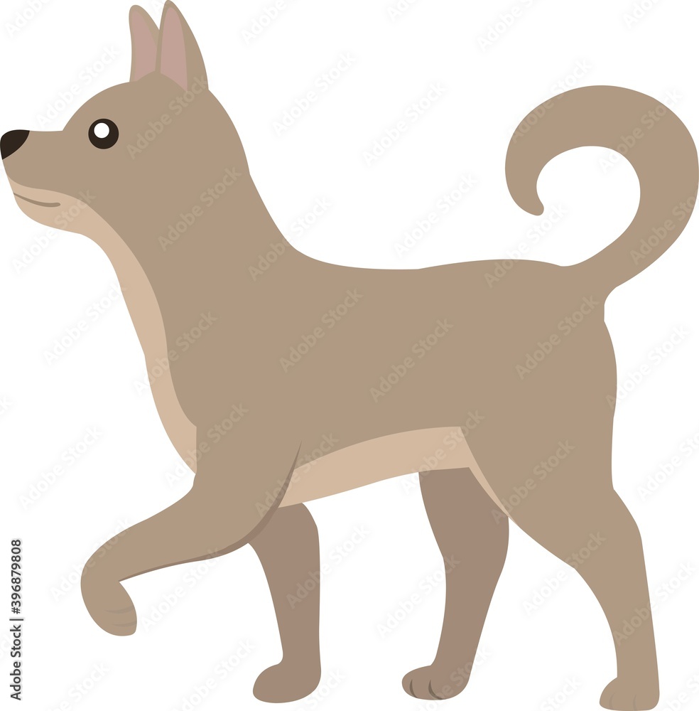 Vector illustration of a dog emoticon