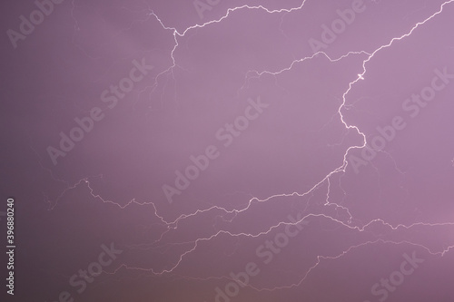 Lightning Bolts in the sky closeup