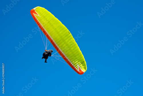 View of a Paraglider flying high