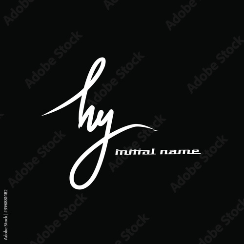 HY handwritten logo for identity