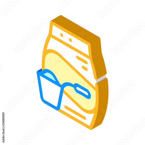 washing powder allergen isometric icon vector illustration