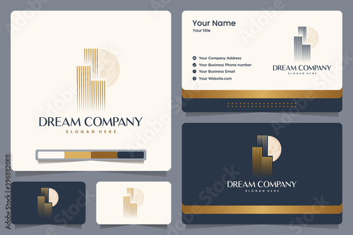 dream company, building , office, logo design and business card