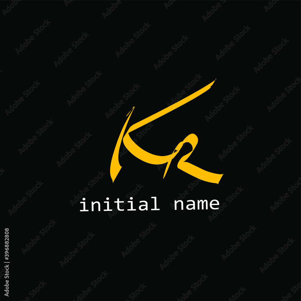 KR handwritten logo for identity KR handwritten logo for identity