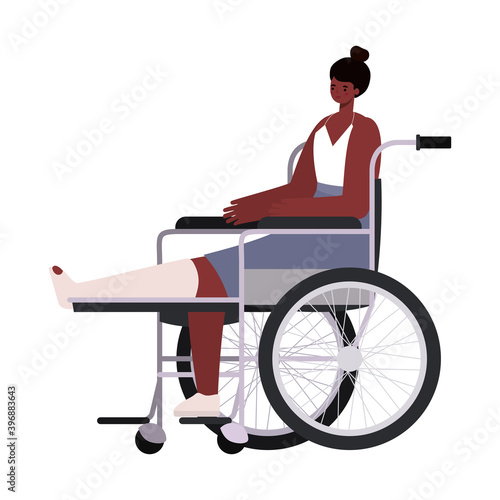 african american woman on wheelchair