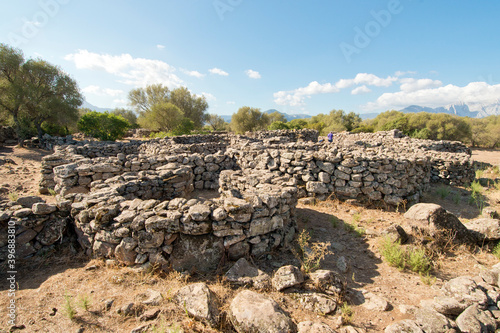 Ancient megalithic Serra Orrios Nuragic Village in Dorgali, Sardinia, Italy
