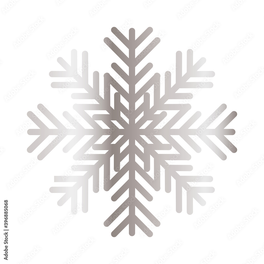 snowflake of color light gray on white background snowflake of color light gray on white background