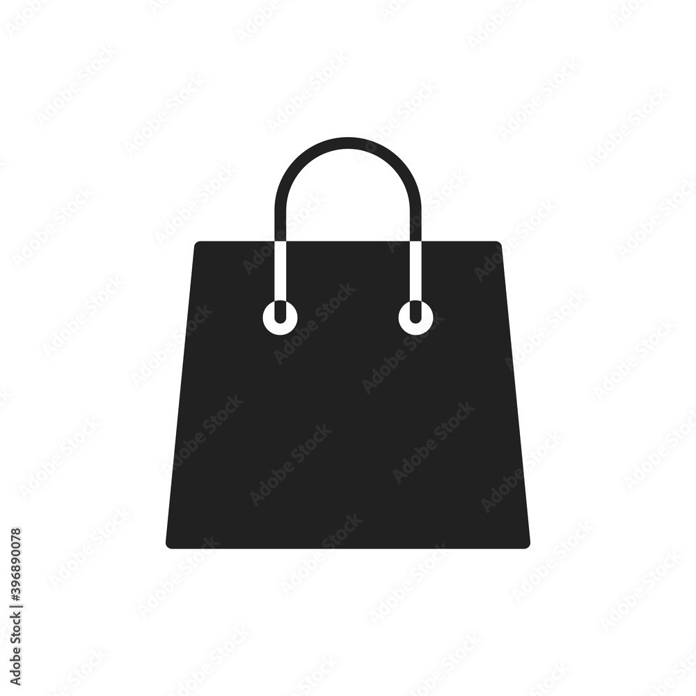 Shop bag icon for flat food grocery logo isolated on white. Vector illustration of black paper eco gift bag for store symbol. Retail supermarket empty packet icon for buy basket and shop delivery V1 Shop bag icon for flat food grocery logo isolated on white. Vector illustration of black paper eco gift bag for store symbol. Retail supermarket empty packet icon for buy basket and shop delivery V1