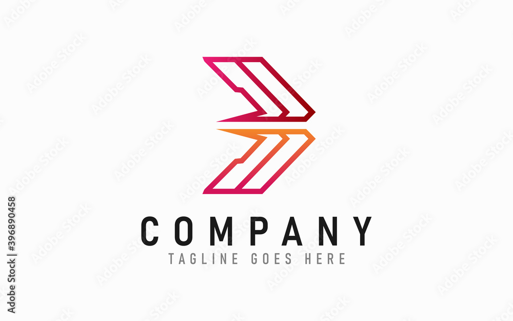 Modern Arrow Logo. Flat Vector Logo Design Graphic Template. Modern Arrow Logo. Flat Vector Logo Design Graphic Template.