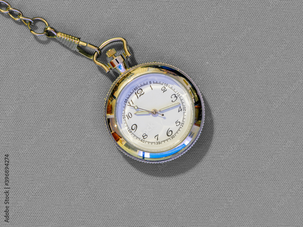 Small steel pocket watch with white dial Small steel pocket watch with white dial