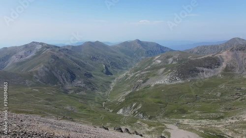 Relaxing view of the beautiful Bastiments valley, rocky mountain in the Catalan / French Pyrenees. Spain