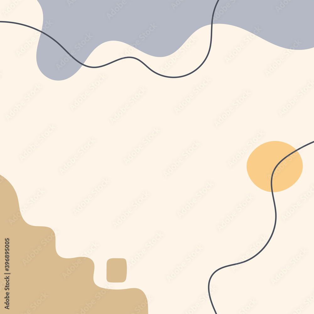 Modern background with different shapes drawn by hand. Square abstract template. Simple vector illustration. Modern background with different shapes drawn by hand. Square abstract template. Simple vector illustration.