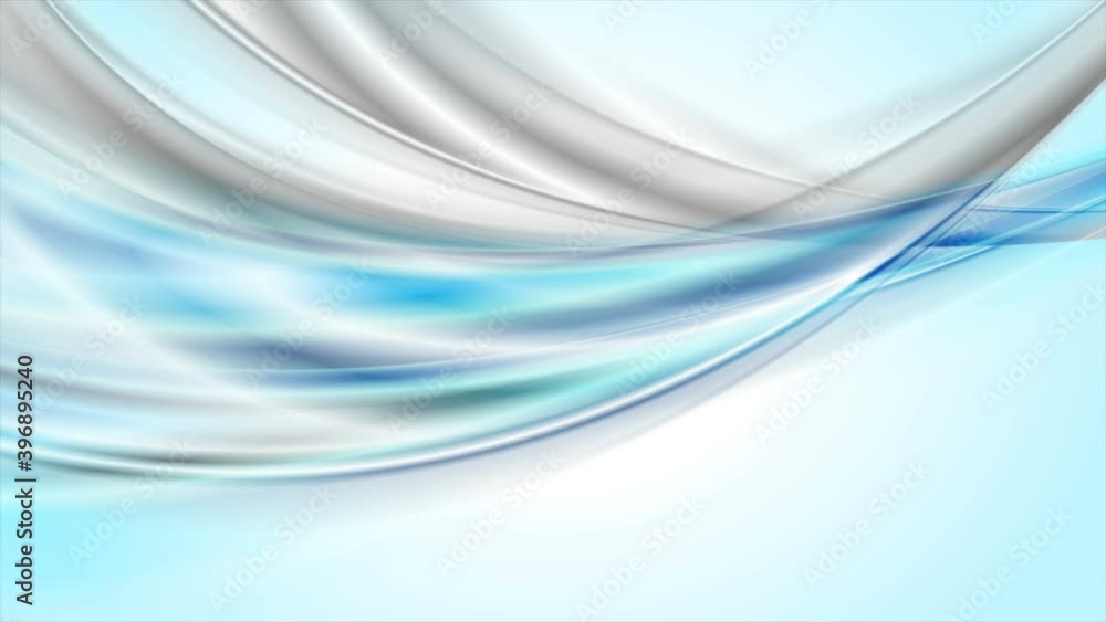 Blue and grey glossy smooth waves abstract blurred motion background. Seamless looping. Video animation Ultra HD 4K 3840x2160 Blue and grey glossy smooth waves abstract blurred motion background. Seamless looping. Video animation Ultra HD 4K 3840x2160