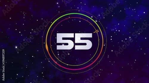 60 second Countdown Audio Visualizer Space stars photo