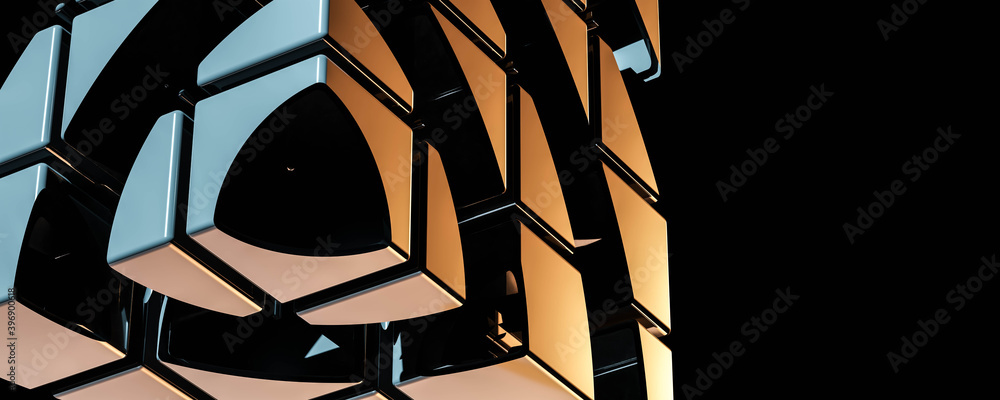 abstract shape with metal steel surface and reflections 3d render illustration abstract shape with metal steel surface and reflections 3d render illustration